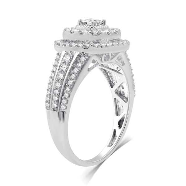 Nova Star(R) Lab Grown Diamond Double Cushion Halo Bridal Set alternate view