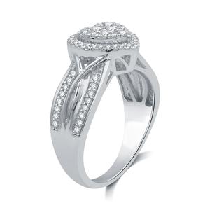 Nova Star(R) 1/2ctw. Lab Grown Diamond Heart Cluster Bridal Ring alternate view
