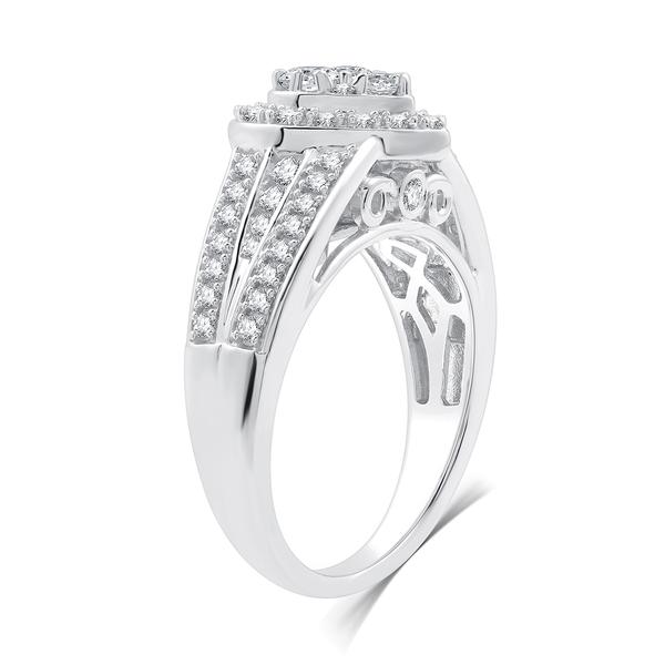 Nova Star(R) 1ctw. Lab Grown Diamond Heart Cluster Bridal Ring alternate view