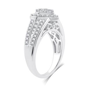 Nova Star(R) 1ctw. Lab Grown Diamond Heart Cluster Bridal Ring alternate view
