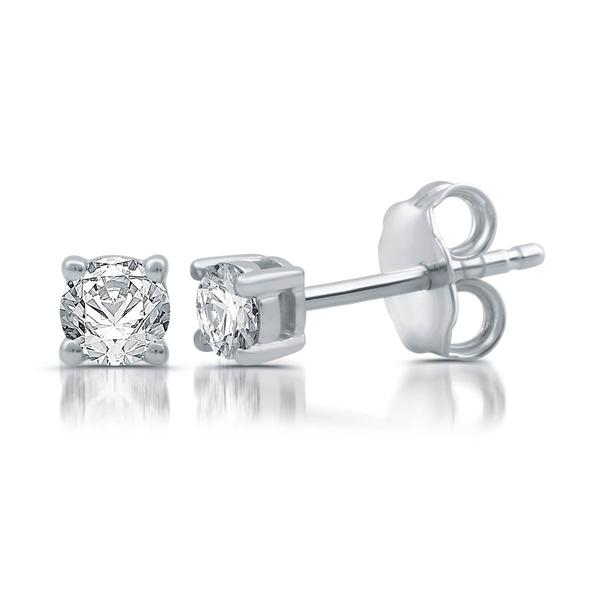 Nova Star(R) 14kt. White Gold & 1/4ctw. Lab Grown Diamond Earrings alternate view