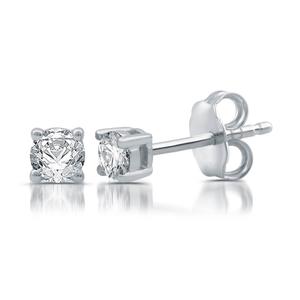 Nova Star(R) 14kt. White Gold & 1/4ctw. Lab Grown Diamond Earrings alternate view