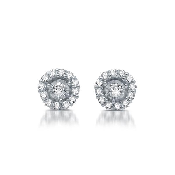 Nova Star(R) 14kt. White Gold 1/4ctw Lab Grown Stud Earrings
