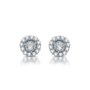 Nova Star(R) 14kt. White Gold 1/4ctw Lab Grown Stud Earrings