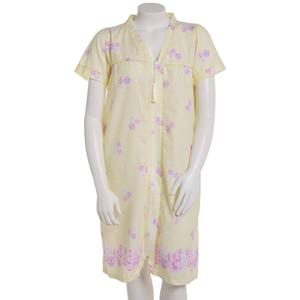 Plus Size Elegant Emily Short Sleeve Floral Zip Front Duster