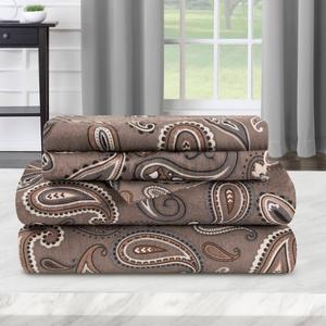 Superior Cotton Flannel Deep Pocket Paisley Sheet Set alternate view
