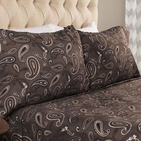 Superior 2pc. Cotton Flannel Paisley Pillowcase Set