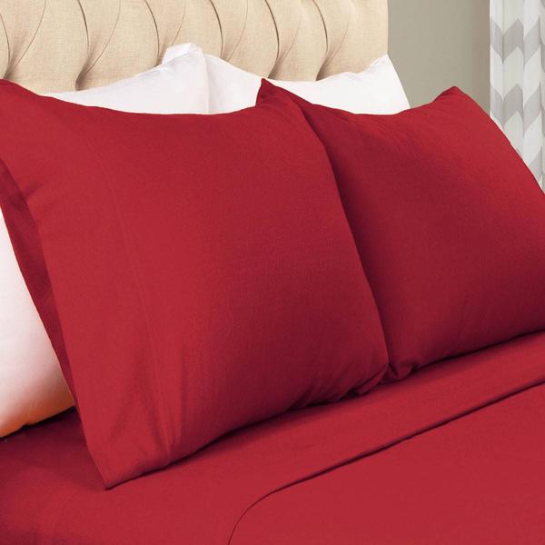 Superior Cotton Flannel 2pc. Solid Pillowcase Set