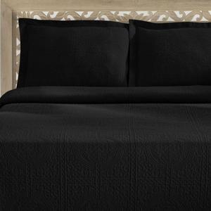 Superior Jacquard Matelasse Cotton Medallion 3pc. Quilt Set alternate view