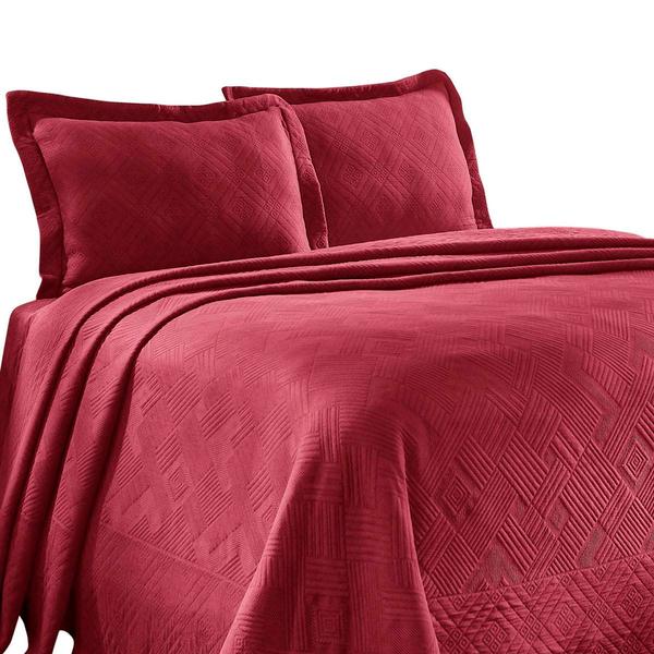 Superior Geometric Matelasse Scalloped 3pc. Quilt Set