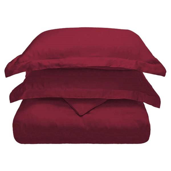 Superior 300TC Solid Wrinkle-Free Duvet Cover Set