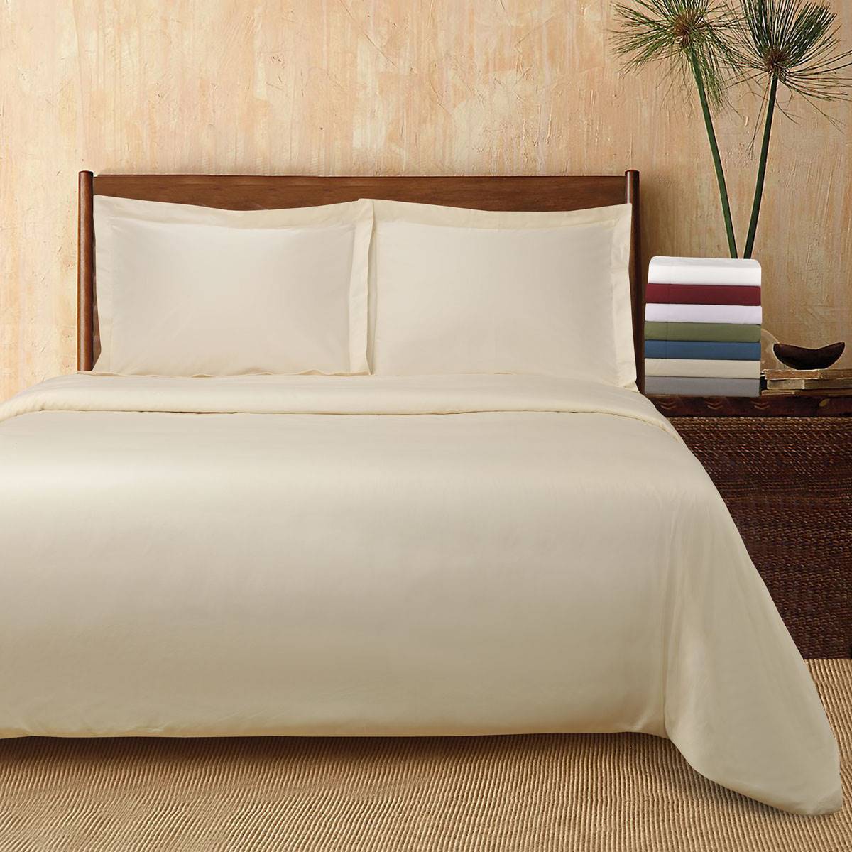 Superior 300TC Cotton Percale Duvet Cover Set