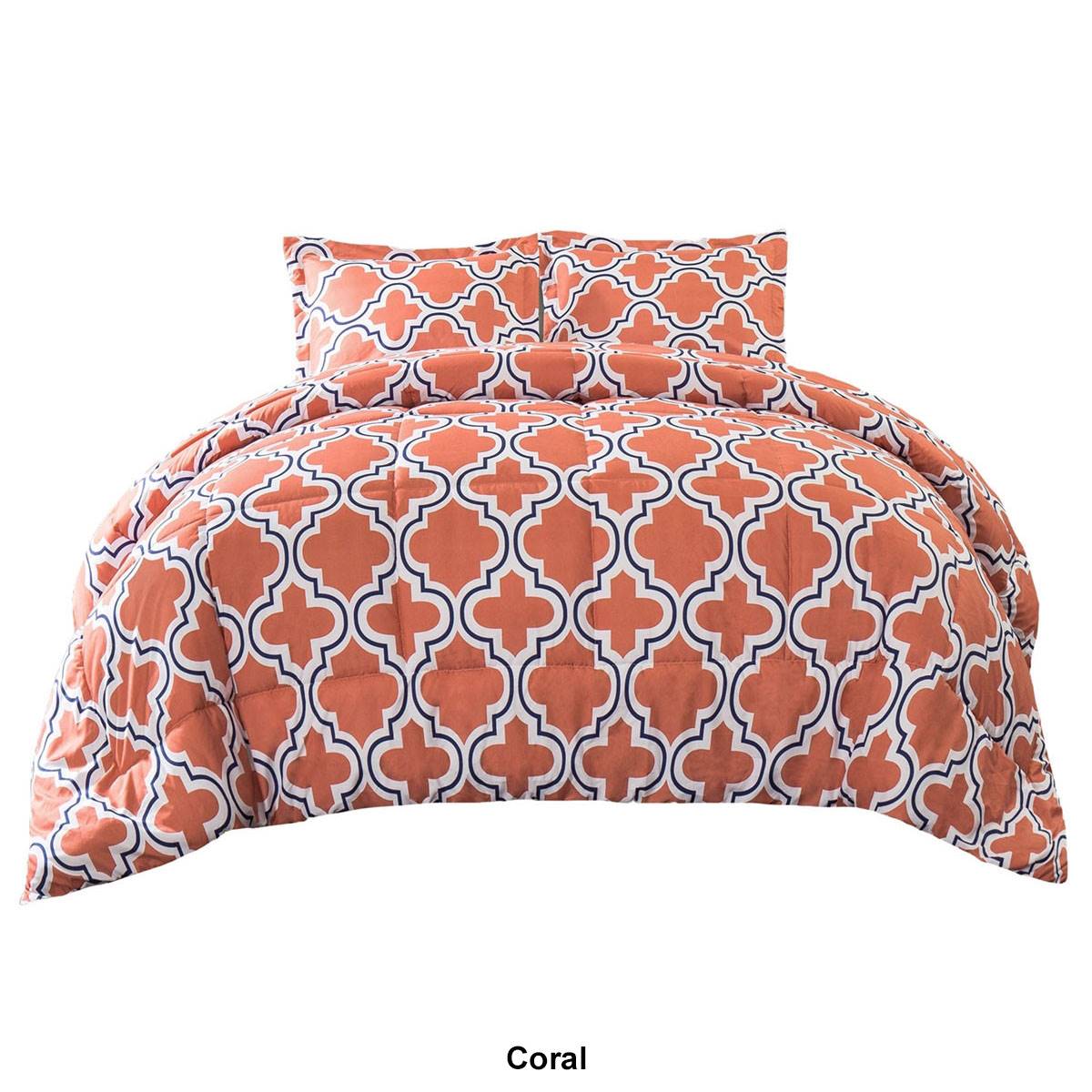 Superior 3pc. Down Alternative Trellis Comforter Set