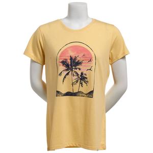 Womens Mountain and Isles Tropical Palm Tree Graphic Tee