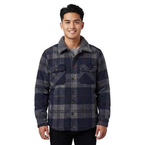 Mens Mountain and Isles Faux Wool Plaid Jacket
