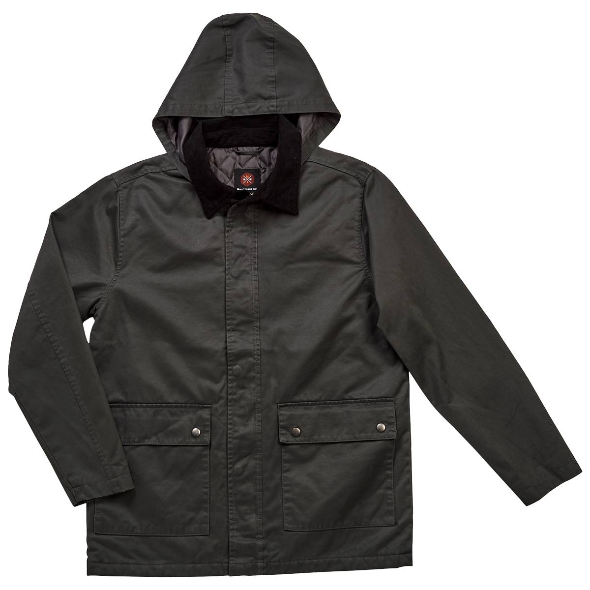 Mens Mountain And Isles Waxed Cotton Hooded Coat