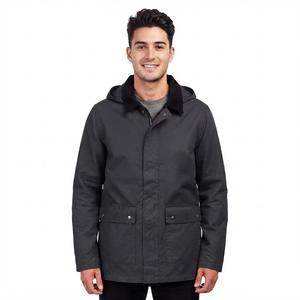 Mens Mountain and Isles Waxed Cotton Hooded Coat