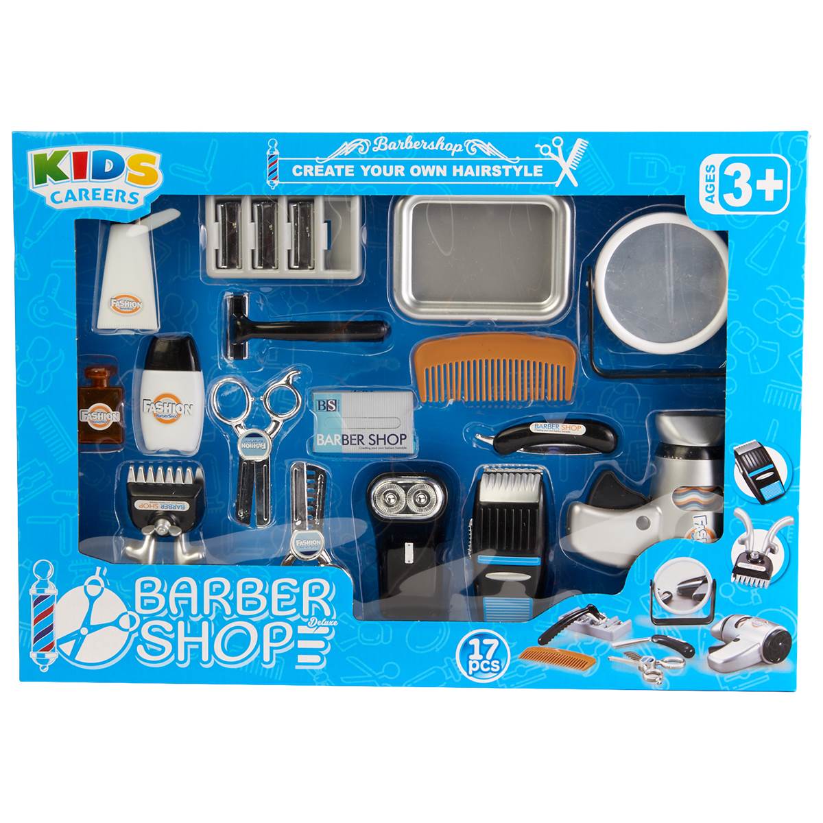 Kids Careers Deluxe Barbershop Toy Set