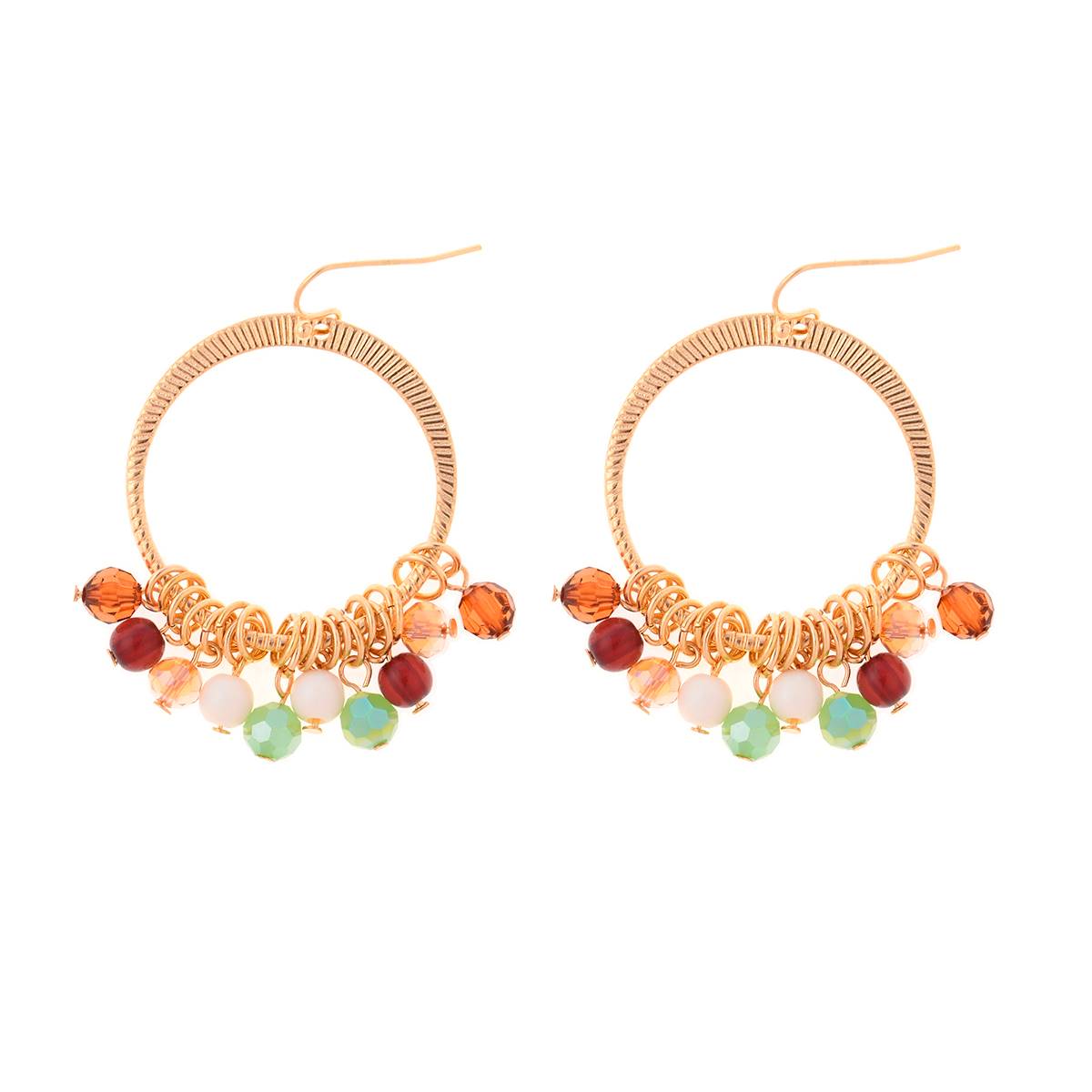 Ashley Cooper(tm) Fishhook Earrings W/ Bead Drop Hoop Earrings