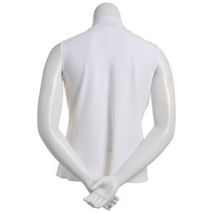 Womens Kasper Sleeveless Solid Tie Neck Blouse alternate view