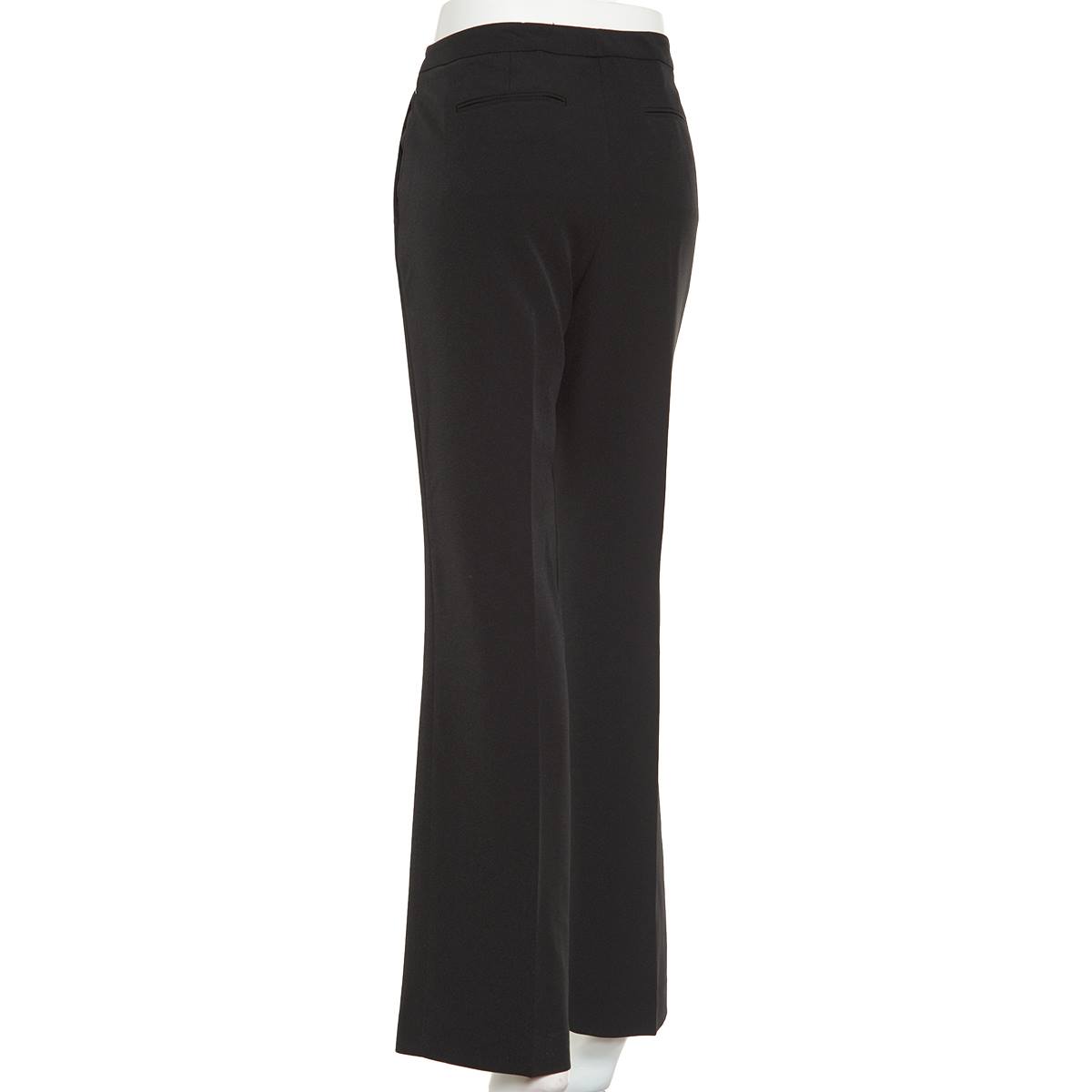 Womens Kasper Stretch Crepe Tab Front Pants With Pockets