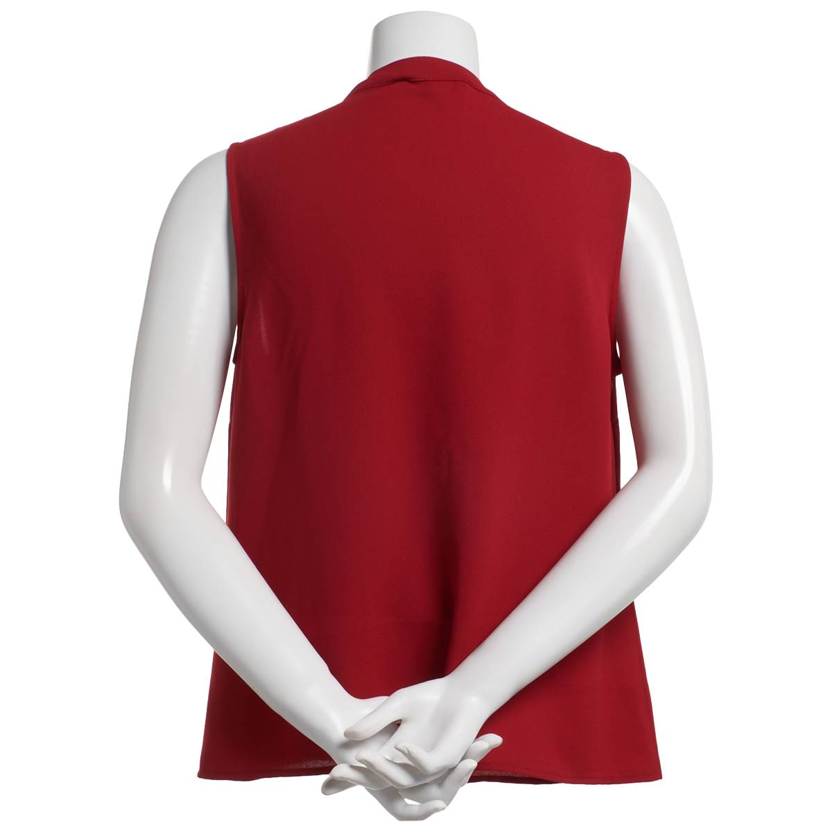 Womens Kasper Sleeveless Ruffle Front Blouse