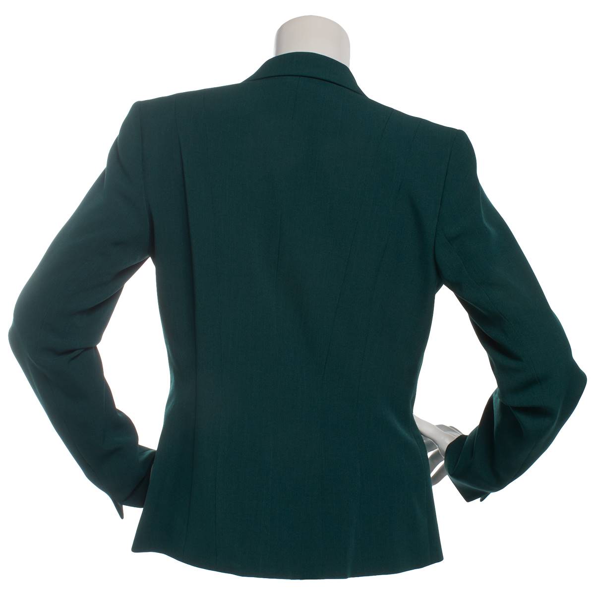 Petites Kasper One Button Crepe Seam Jacket