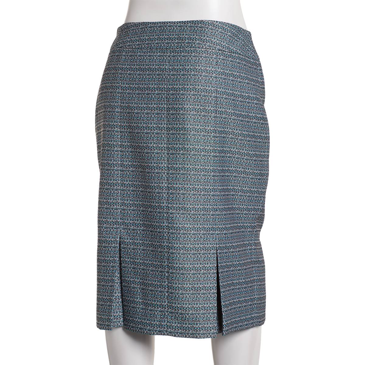 Womens Kasper Jacquard Box Pleat Skirt