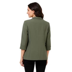 Womens Kasper 3/4 Sleeve Shawl Collar Welt Pockets Blazer alternate view