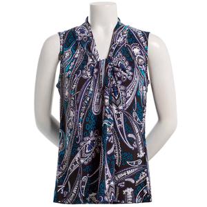 Plus Size Kasper Sleeveless Paisley Blouse