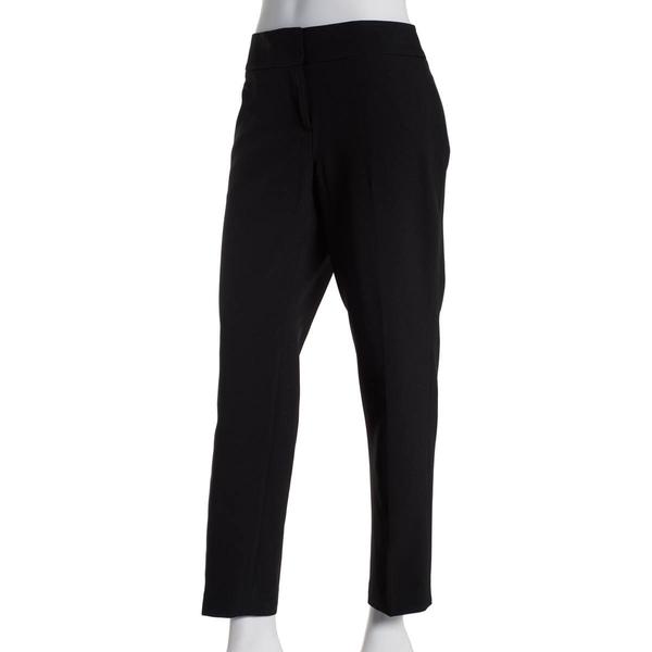 Petite Kasper Solid Stretch Crepe Slim Suit Separates Dress Pants