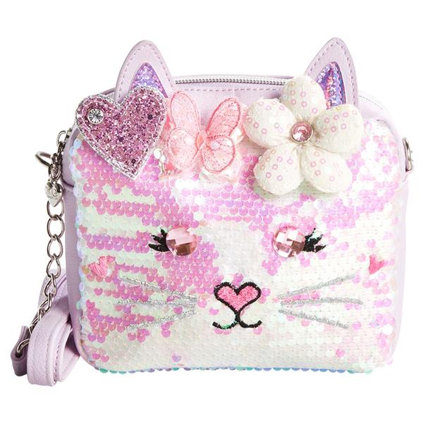 Girls OMG Bella Rectangular Sequin Kitty Crossbody