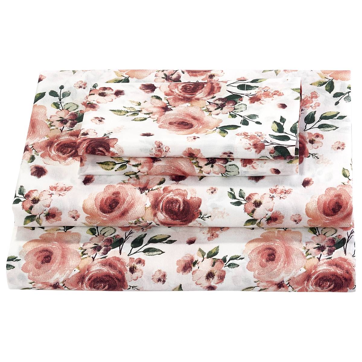 Modern Rose Percale Sheet Set