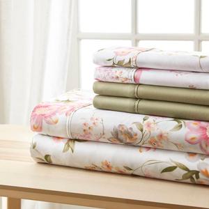 Spirit Linen Home(tm) Traditional Floral Sheet Set