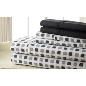 Spirit Linen Home(tm) Traditional Squared Away Sheet Set