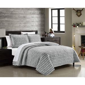 Spirit Linen Home(tm) Holiday Words 3pc. Quilt Set