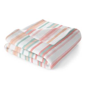 Spirit Linen Home(tm) Velvet Plush Watercolor Stripe Throw Blanket