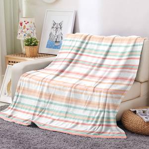 Spirit Linen Home(tm) Velvet Plush Watercolor Stripe Throw Blanket alternate view