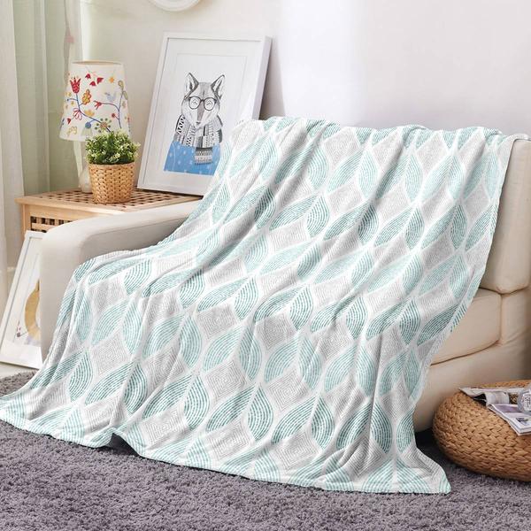 Spirit Linen Home(tm) Velvet Plush Wavy Geo Throw Blanket alternate view
