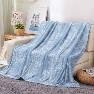 Spirit Linen Home(tm) Velvet Plush Foliage Throw Blanket alternate view