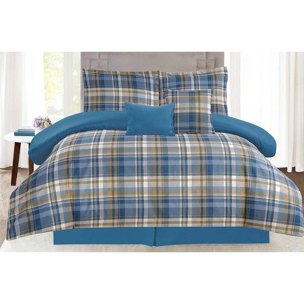Ashley Cooper(tm) Graham Plaid 5pc. Reversible Comforter Set