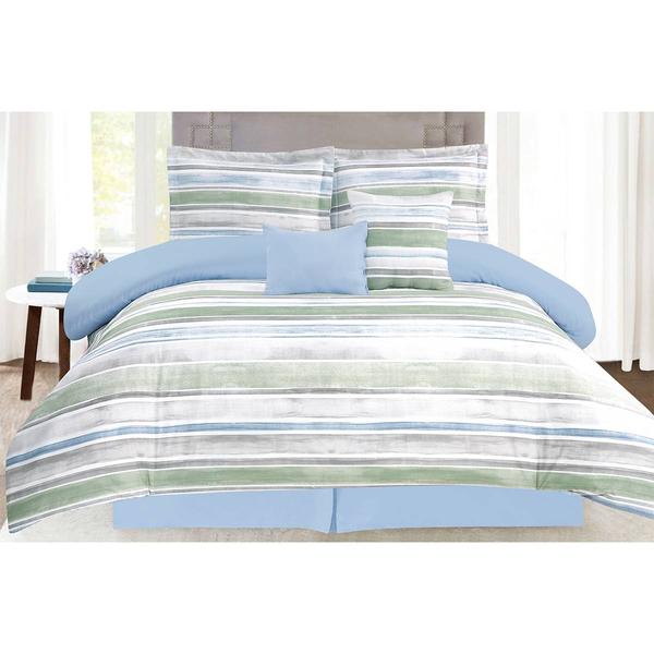Ashley Cooper(tm) Connor Stripe 5pc. Reversible Comforter Set