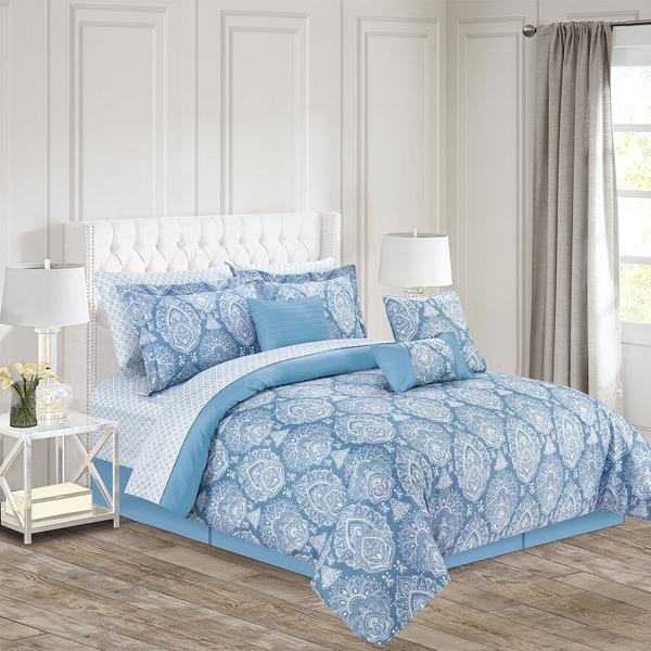 10pc. Marie Medallion Reversible Comforter Set
