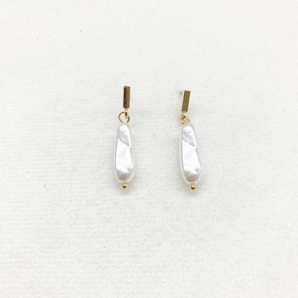Design Collection Faux Biwa Pearl Drop Earrings