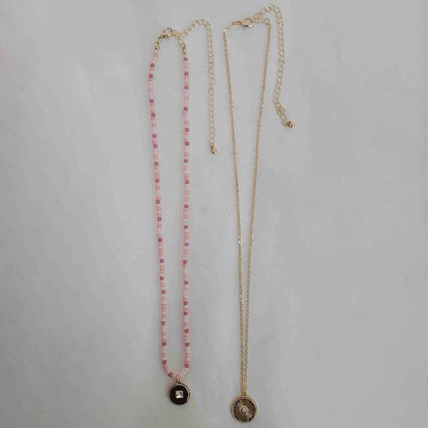 Ashley 2-Row Vintage & Colorful Charm Necklace