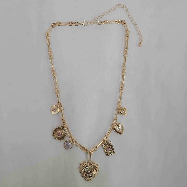Ashley Multiple Hearts Charm Necklace