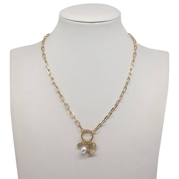 Ashley Multiple Vintage Charm Gold-Tone Necklace