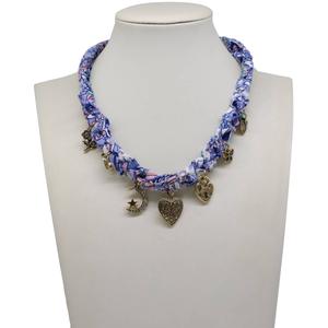 Ashley Scarf Necklace with Charms