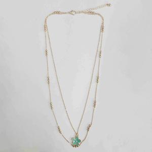 Ashley Gold-Tone Layered Daisy Pendant Necklace