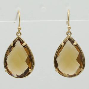 Ashley Cooper(tm) Brown Teardrop Crystal Earrings